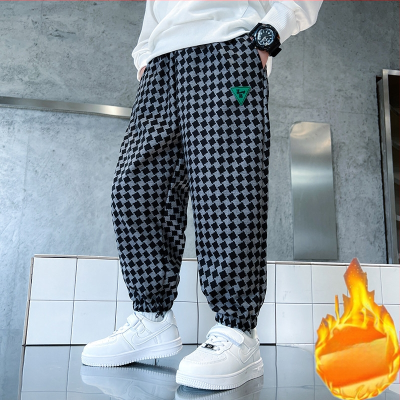 Jesenske i zimske nove dječje široke vanjske hlače za nošenje toplih ležernih hlača za male i srednje dječake i djevojčice, olovke s debelim nogavicama