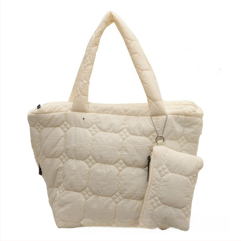 2023. aasta uus Korea stiilis moodne vabaaja suure mahutavusega kott naistele, puuvillase polstriga mantlikott, lääne stiilis lihtne õlakott