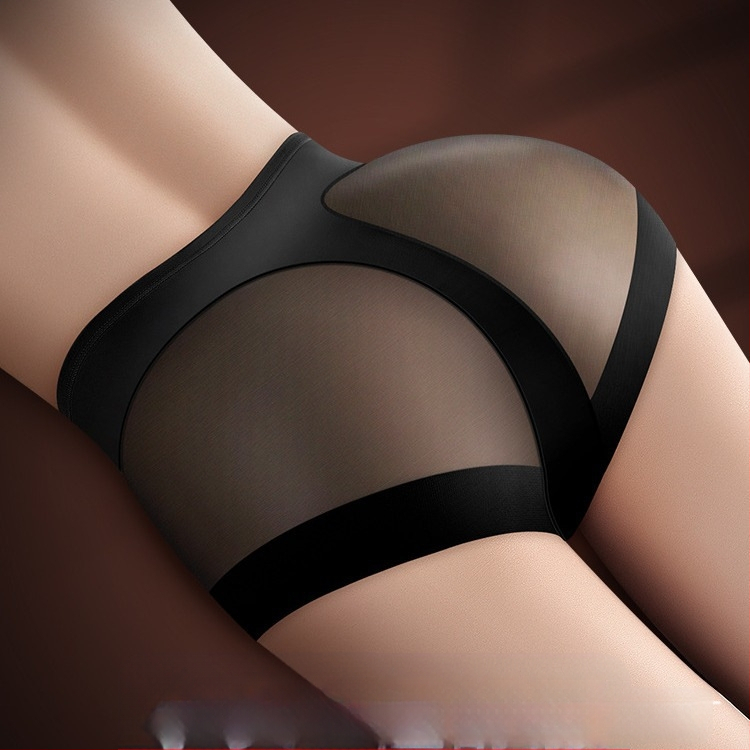 Nyom nélküli alsónemű nyári vékony női csípőemelés szexi jég selyem hasplasztika plus size nagy fenék tiszta pamut antibakteriális ágyék