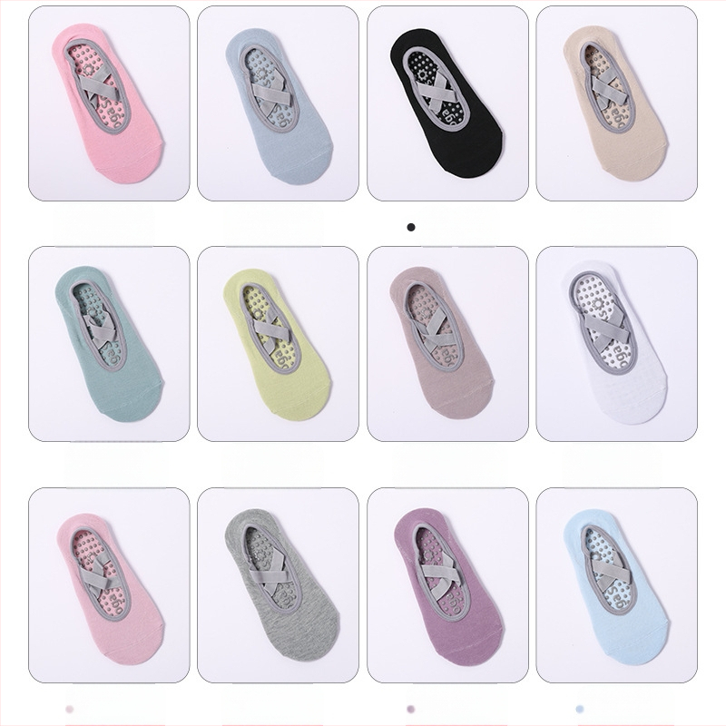 Jogos kojinės moterims, pilateso profesionalios neslystančios šokių kojinės, jogos praktikos patalpų sportinės kojinės, kryžminės kojinės