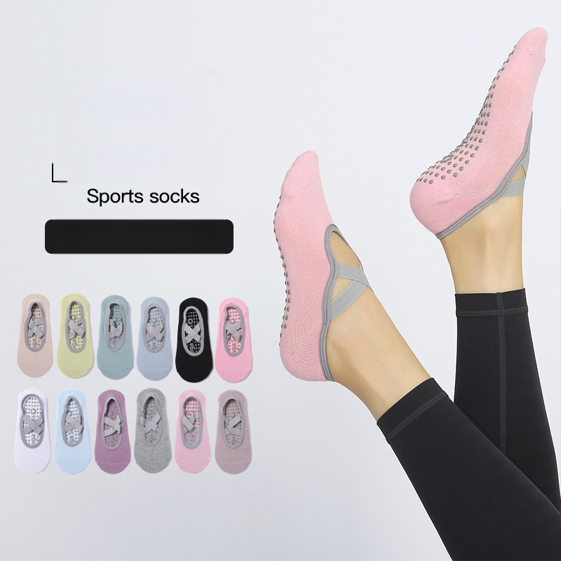 Jogos kojinės moterims, pilateso profesionalios neslystančios šokių kojinės, jogos praktikos patalpų sportinės kojinės, kryžminės kojinės