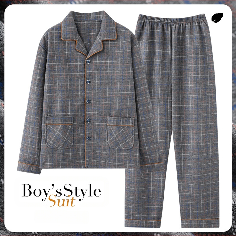 Cezhraničný veľkoobchodný predaj pánskych pyžam, jarných a jesenných, hrubých bavlnených, s dlhým rukávom, jesenných a zimných, tenkých, zimných, vzdušných, bavlnených, domácich odevov