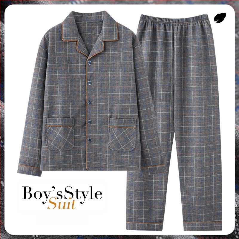 Cezhraničný veľkoobchodný predaj pánskych pyžam, jarných a jesenných, hrubých bavlnených, s dlhým rukávom, jesenných a zimných, tenkých, zimných, vzdušných, bavlnených, domácich odevov