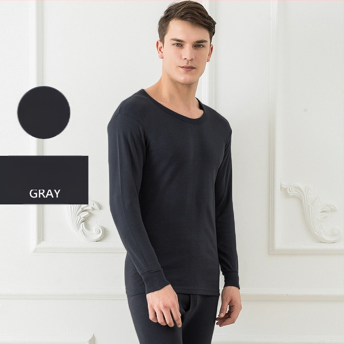 2021 m. V formos iškirptės medvilninis rudens drabužių komplektas, vienspalvis vyriškas šiltas rudens ir žiemos medvilninis vyriškas apatinis trikotažas su rudens kelnėmis