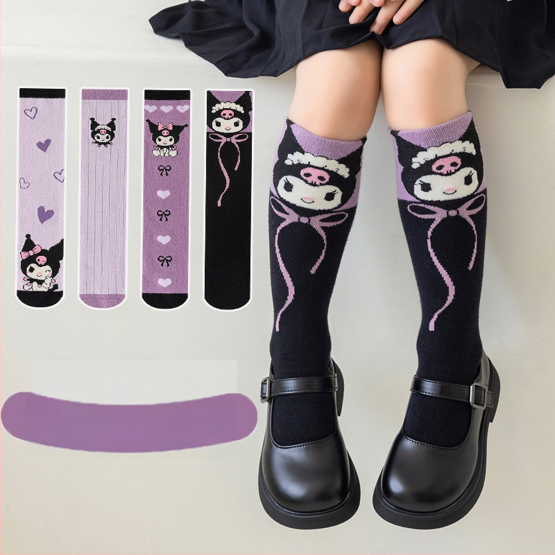 Laste sokid kulomi tüdrukutele, armsad multifilmisukad, beebidele mõeldud kõrged puuvillased sokid, hulgimüügist
