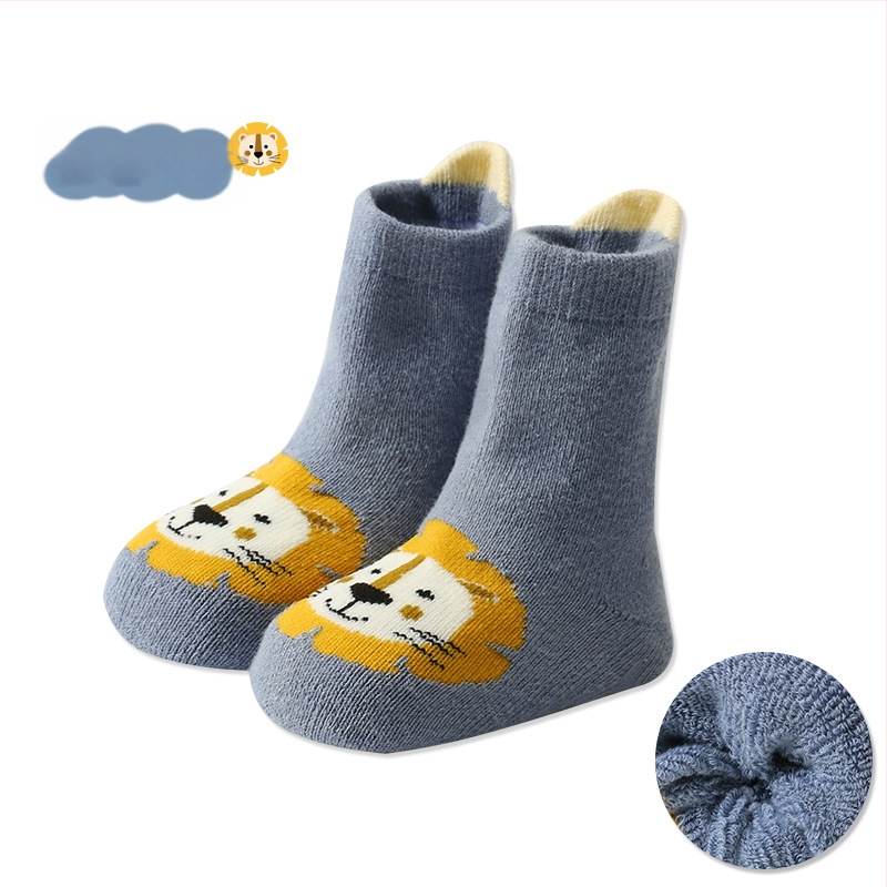 Șosete de iarnă îngroșate stereo cu desene animate pentru bebeluși și copii mici, șosete calde cu toc mare, șosete Terry