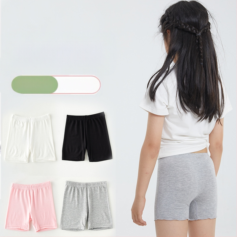 Tüdrukute turvapüksid kevadel ja suvel uued jooksmisvastased kerged suvised õhukesed beebi- ja lastekindlustusega tüdrukute lühikesed püksid jalgevahele