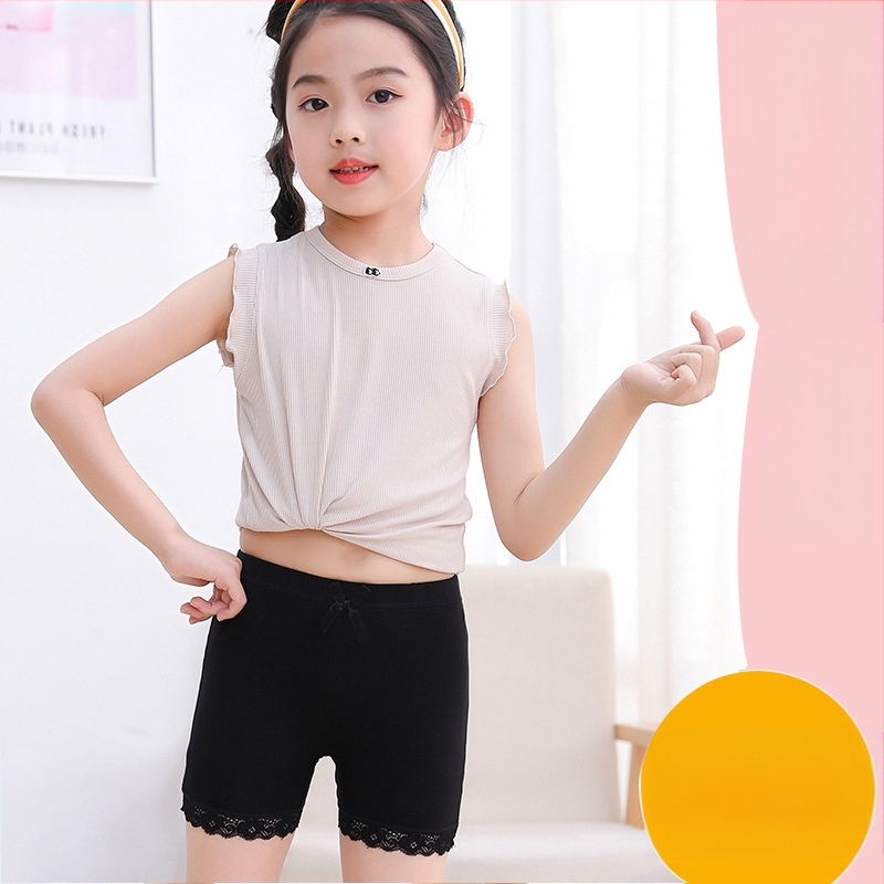 Tüdrukute turvapüksid kevadel ja suvel uued jooksmisvastased kerged suvised õhukesed beebi- ja lastekindlustusega tüdrukute lühikesed püksid jalgevahele