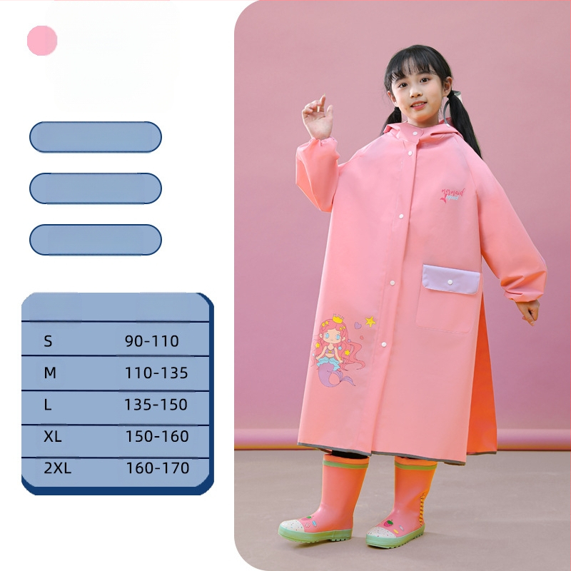 Laste vihmamantel poistele lastele kogu keha veekindel tüdrukutele 2024 beebi lasteaed algkooliõpilastele spetsiaalne pontšo kooliks