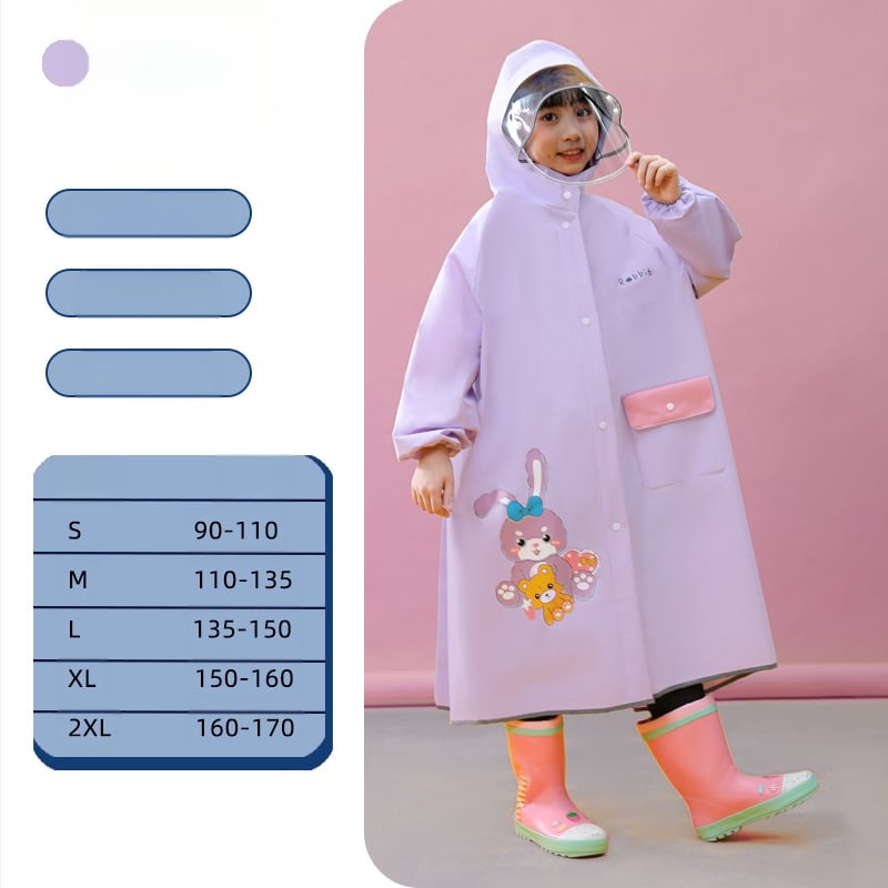 Laste vihmamantel poistele lastele kogu keha veekindel tüdrukutele 2024 beebi lasteaed algkooliõpilastele spetsiaalne pontšo kooliks