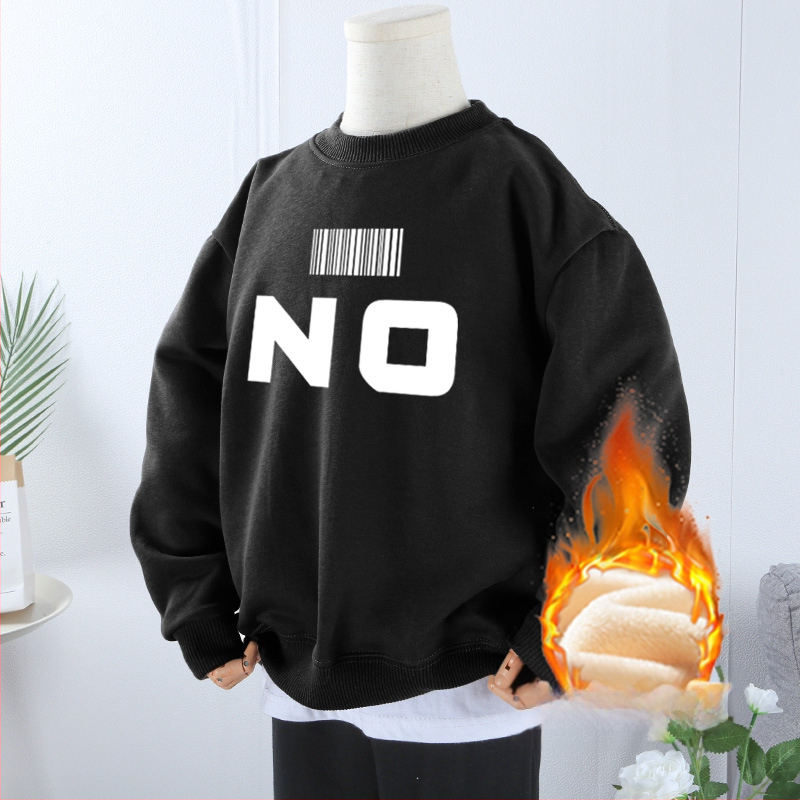 Tugev, kaaluga puhtast puuvillast paksendatud sametist dressipluus poistele ja tüdrukutele, universaalne 2024. aasta sügis- ja talveunistuseks mõeldud uus laisk stiilis pluus