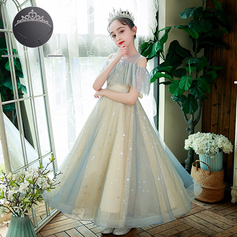 Παιδικό φόρεμα υποδοχής για κορίτσια, φόρεμα χορωδίας μαθητών δημοτικού σχολείου, φόρεμα ποίησης, απαγγελία πιάνου, 1 Ιουνίου