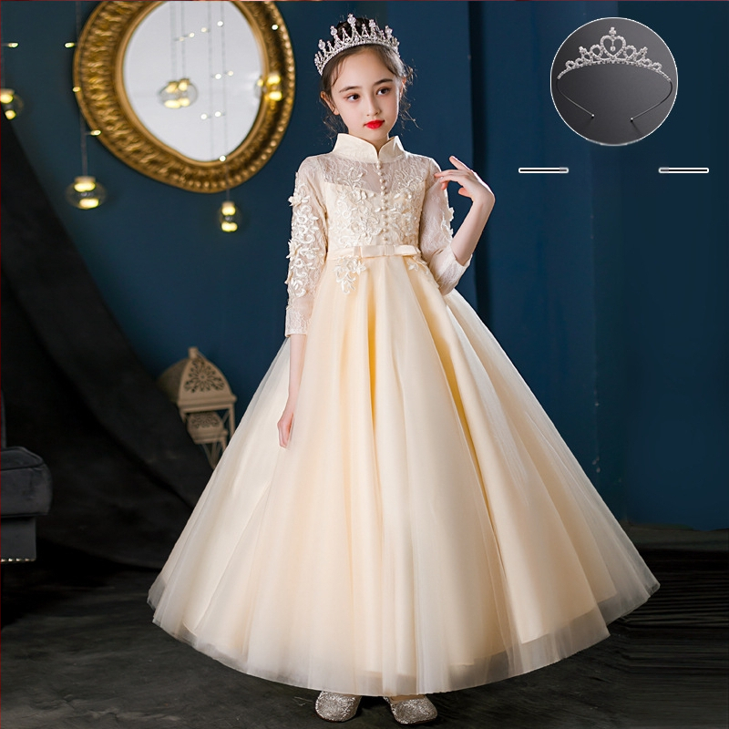 Παιδικό φόρεμα υποδοχής για κορίτσια, φόρεμα χορωδίας μαθητών δημοτικού σχολείου, φόρεμα ποίησης, απαγγελία πιάνου, 1 Ιουνίου