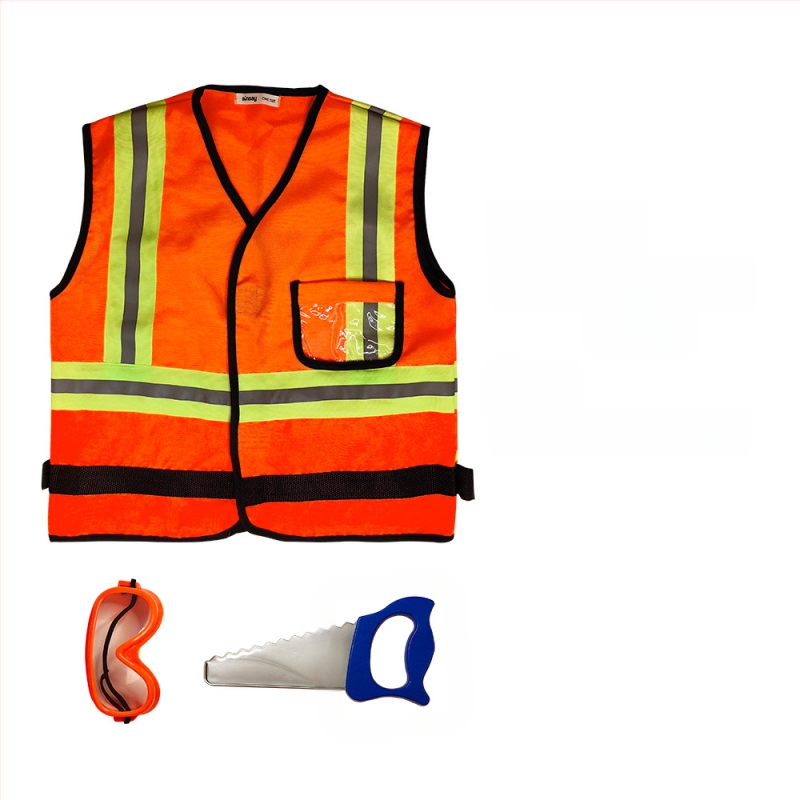 Жилетка за санитарни почистващи препарати, детски дрехи за ролеви игри, облекло за пожарникари, дрехи за изпълнение на пътни командири