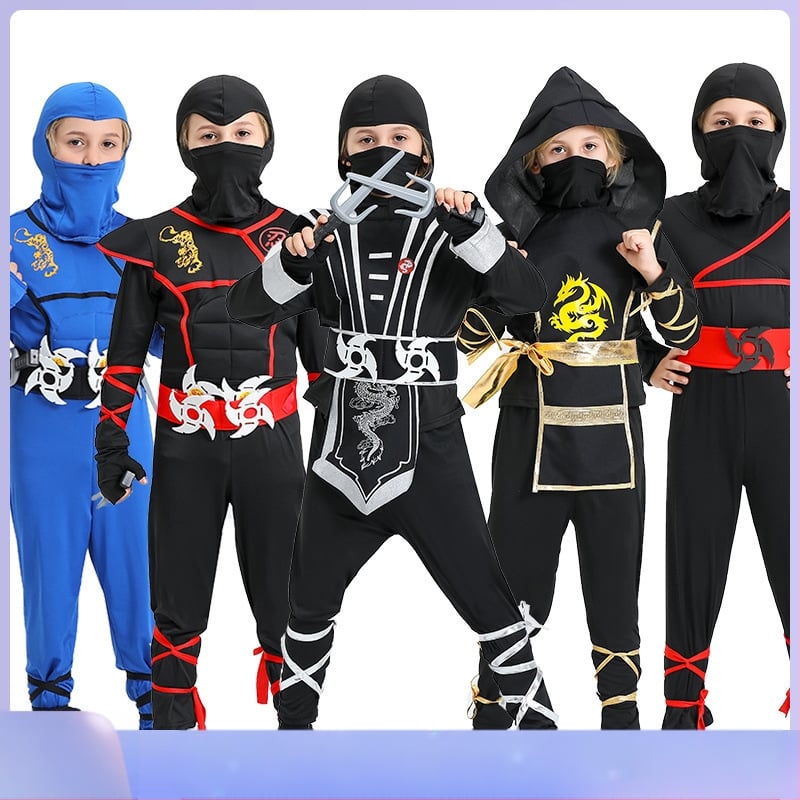 Хелоуин косплей костюм детско представление японски самурай нинджа костюм маскарадна игра костюм