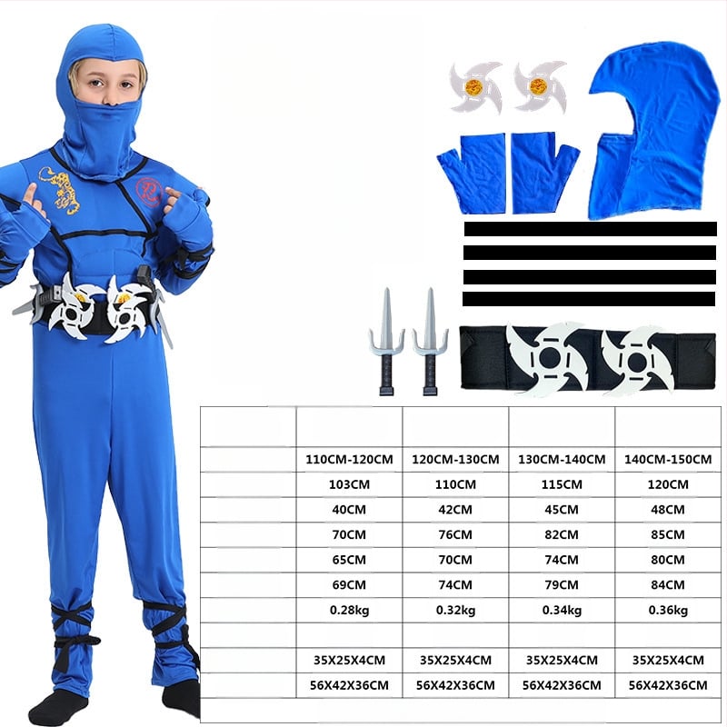 Хелоуин косплей костюм детско представление японски самурай нинджа костюм маскарадна игра костюм