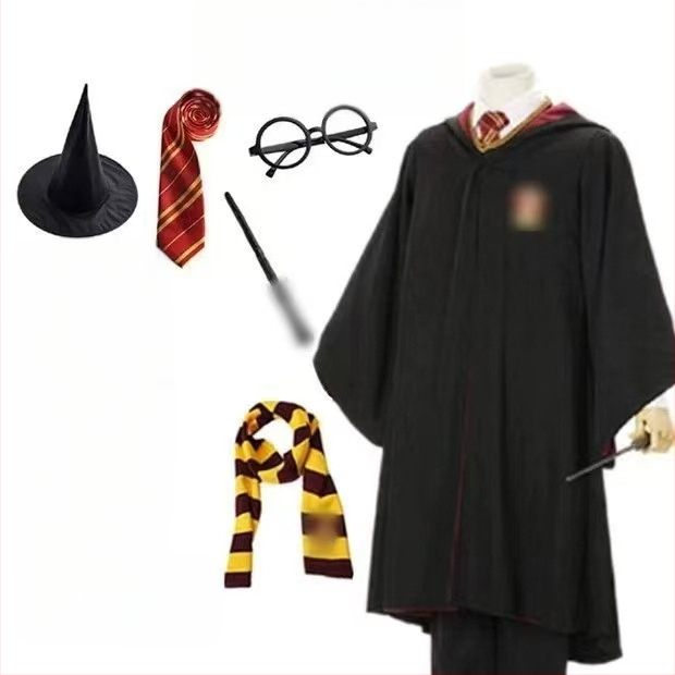 Haine Harry Potter costum cos set complet Gryffindor înconjurător haină magică pentru copii uniformă școlară de performanță robe de vrăjitor