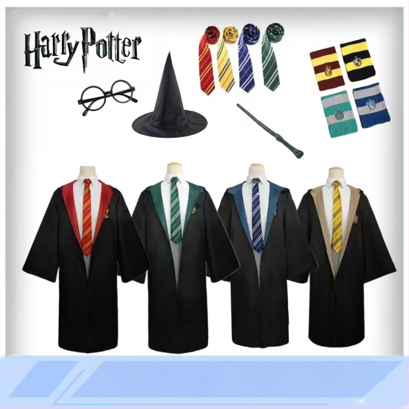 Haine Harry Potter costum cos set complet Gryffindor înconjurător haină magică pentru copii uniformă școlară de performanță robe de vrăjitor