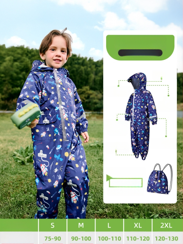 Gyermek egyrészes esőkabát fiú baba poncsó női óvoda dinoszaurusz esőnadrág szett teljes test esőálló esőkabát tétel