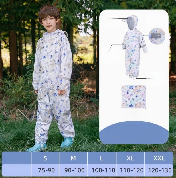Gyermek egyrészes esőkabát fiú baba poncsó női óvoda dinoszaurusz esőnadrág szett teljes test esőálló esőkabát tétel