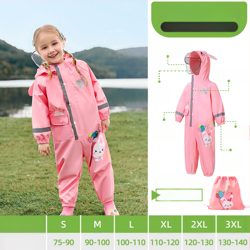 Gyermek egyrészes esőkabát fiú baba poncsó női óvoda dinoszaurusz esőnadrág szett teljes test esőálló esőkabát tétel