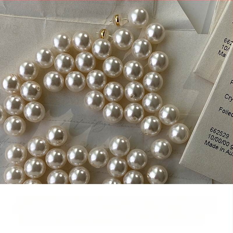 Apvalūs, stiprios šviesos karštinės formos moteriški auskarai su klasikiniais retro stiliaus „Shi Jia Pearl“ uodus atbaidančiais smilkalų lėkštelės formos auskarais be ausų skylučių