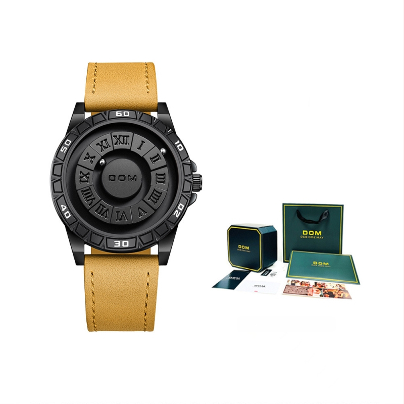 Dom Magnetic Floating Ball meeste käekell loomingulise isiksuse kontseptsiooniga veekindel moekell ujuva disainiga