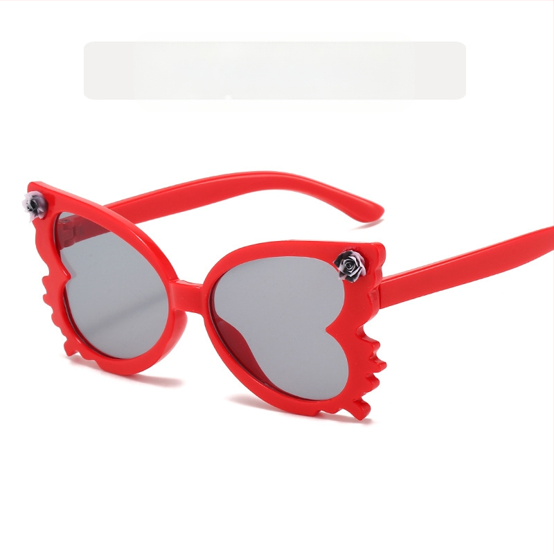 Mieli kūdikių gėlių formos akiniai nuo saulės, moteriški madingi saldainių spalvos vaikiški akiniai, madingi drugelio formos vaikiški dekoratyviniai akiniai nuo saulės