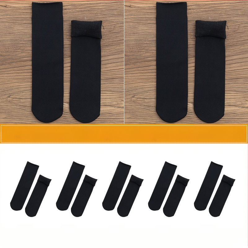 Naiste poolsääreni ulatuvad fliisvoodriga paksud villased sokid, soojad froteest sügis- ja talveune sokid, ühevärvilised põrandasokid