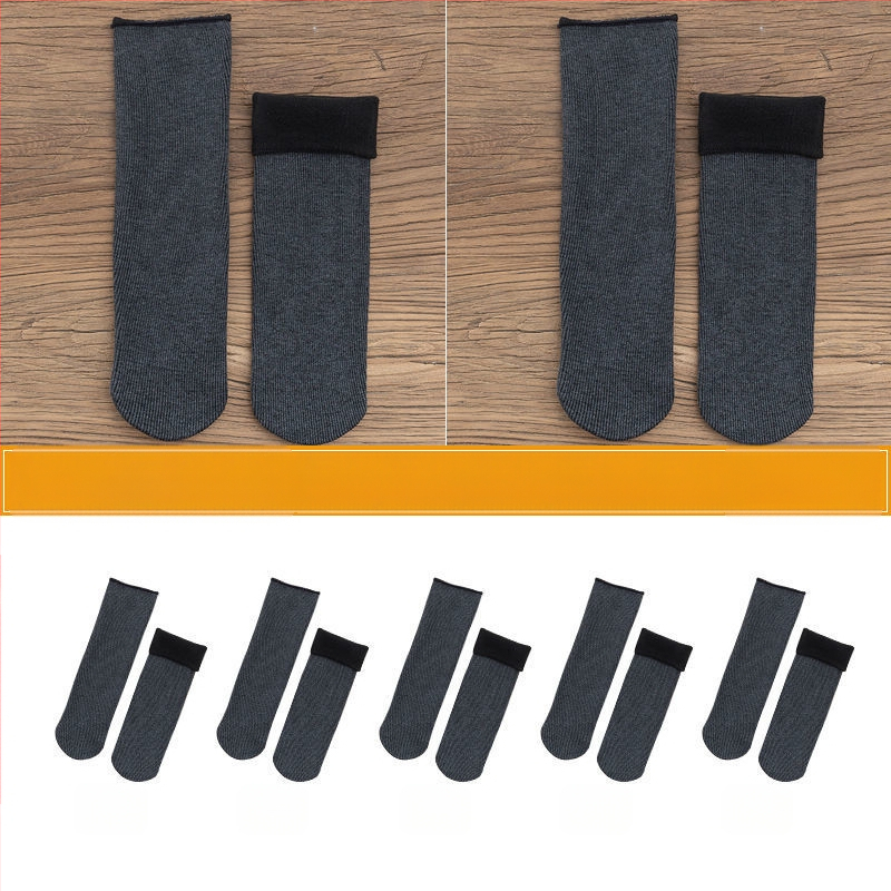 Naiste poolsääreni ulatuvad fliisvoodriga paksud villased sokid, soojad froteest sügis- ja talveune sokid, ühevärvilised põrandasokid