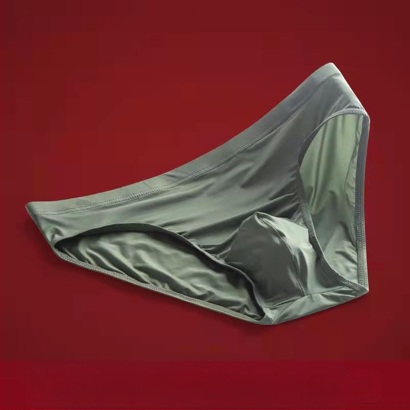 Vīriešu biksītes T veida apakšveļa Ice Silk elpojošas, ādai draudzīgas, ātri žūstošas, ledus sajūtas, zema jostasvieta, seksīgas, vasaras, īpaši plānas, caurspīdīgas, krusteniskas.