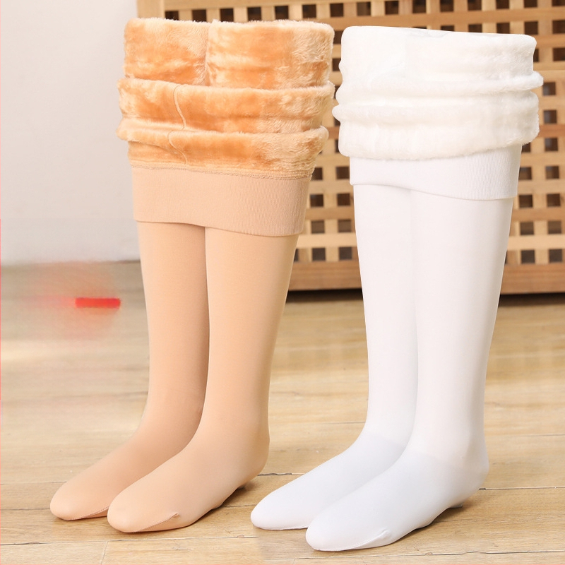 Meiteņu deju zeķubikses pavasarim, rudenim un ziemai, ar flīsa oderi un biezāku audumu, baltas baletam paredzētas legingas, plānas flīsa bērnu zeķubikses