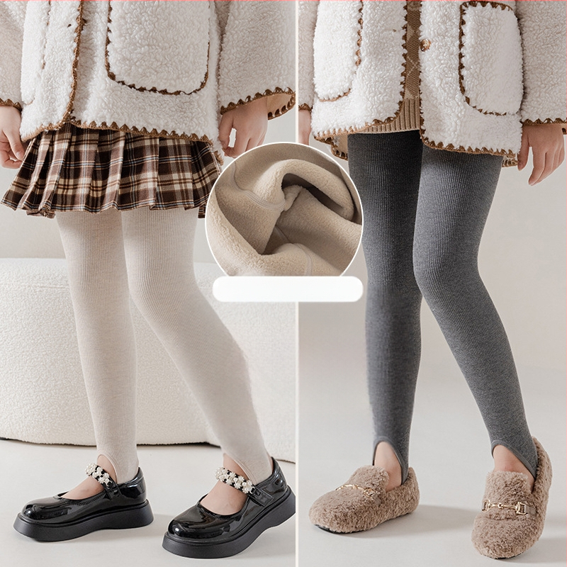 Lányka leggings Téli polár béléssel Vastagított egyrészes bársony lábmelegítő nadrág Felsőruházat Tánczokni Gyermek leggings