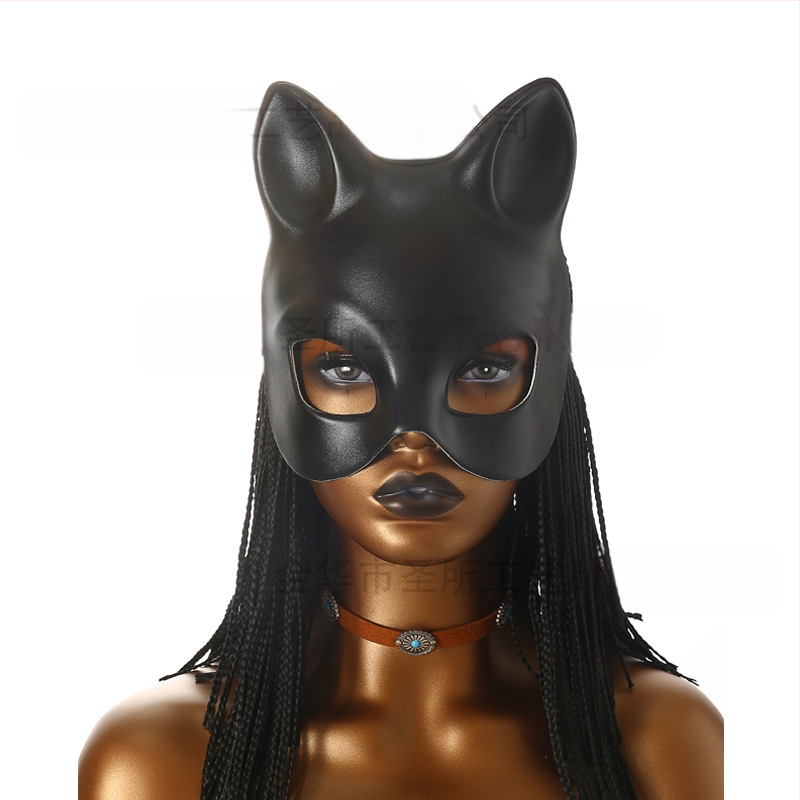 Маска за Хелоуин с котка от Cross Border Hot Cat, Маска на Черната пантера, Маска на Черната котка, Дантелена котешка маска, Маска за котка с пайети
