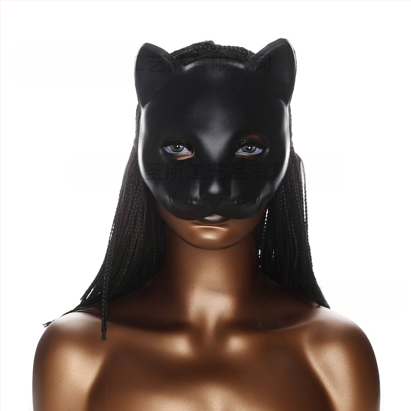 Маска за Хелоуин с котка от Cross Border Hot Cat, Маска на Черната пантера, Маска на Черната котка, Дантелена котешка маска, Маска за котка с пайети