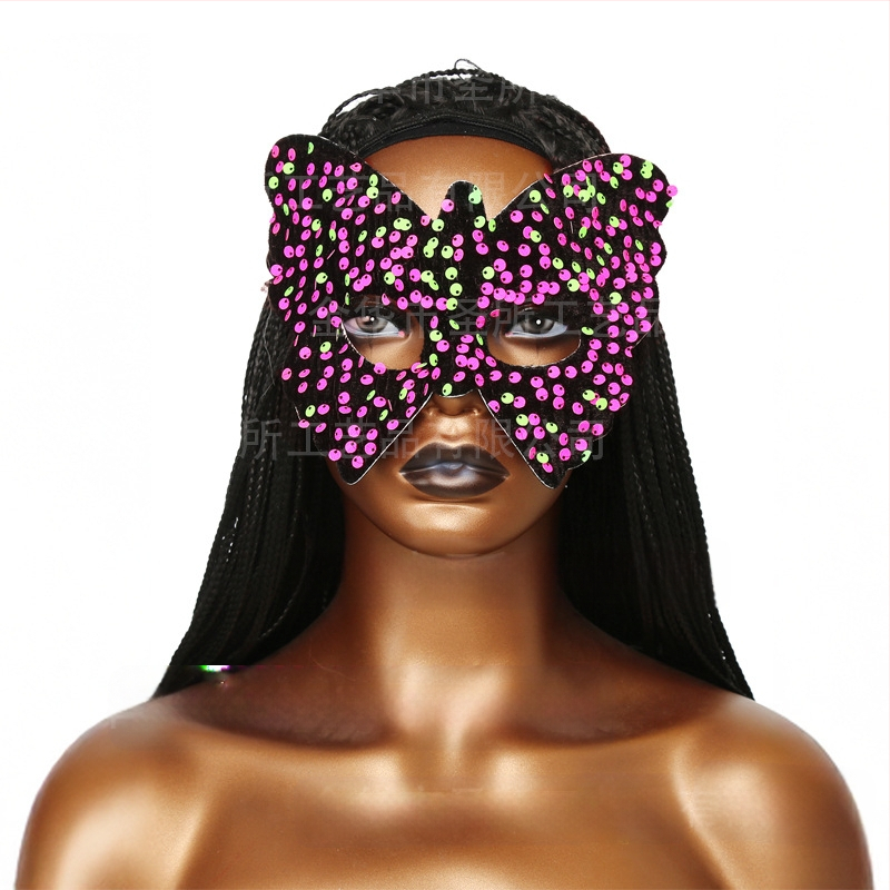 Маска за Хелоуин с котка от Cross Border Hot Cat, Маска на Черната пантера, Маска на Черната котка, Дантелена котешка маска, Маска за котка с пайети