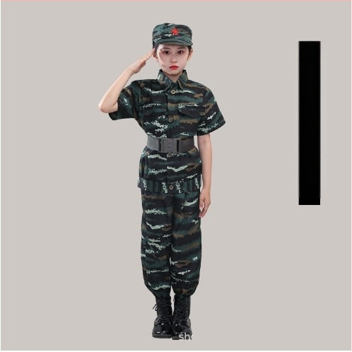 Детски камуфлажен костюм, костюм за родител-дете, обучение за дейности навън, детска градина, за ученици от началното и средното училище, военен тренировъчен летен лагер...