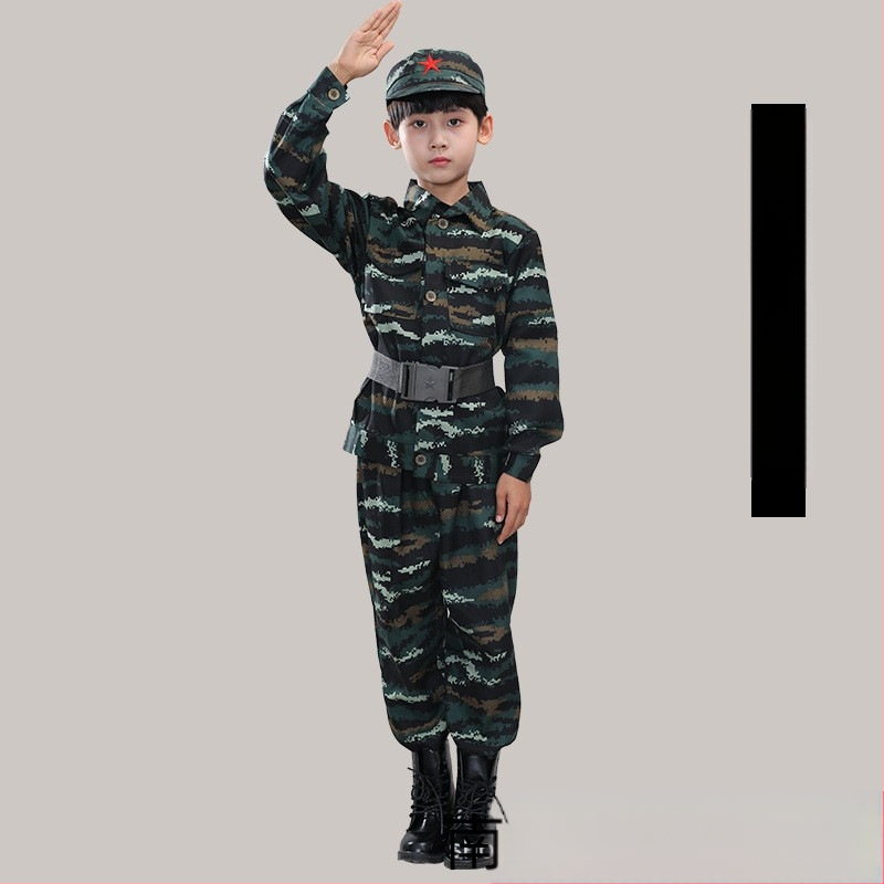 Детски камуфлажен костюм, костюм за родител-дете, обучение за дейности навън, детска градина, за ученици от началното и средното училище, военен тренировъчен летен лагер...