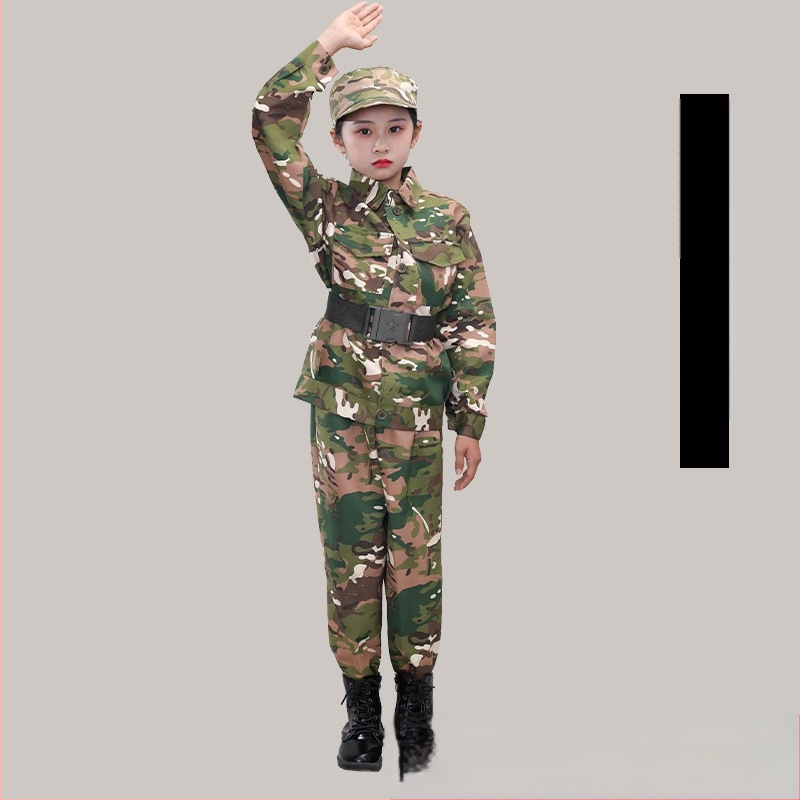 Детски камуфлажен костюм, костюм за родител-дете, обучение за дейности навън, детска градина, за ученици от началното и средното училище, военен тренировъчен летен лагер...
