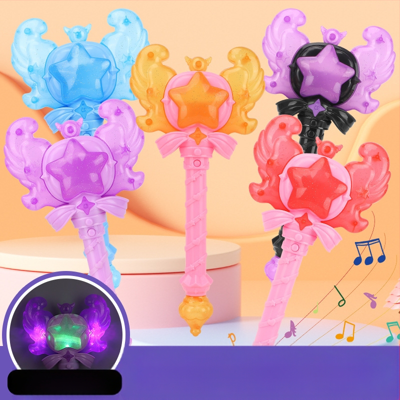 Tarpvalstybinė nauja stebuklinga lazdelė, ledo mažoji princesė, magiškas garsas ir šviesa, indukcinė fėja, šviečianti lazdelė, žaislas vaikams, transformacija