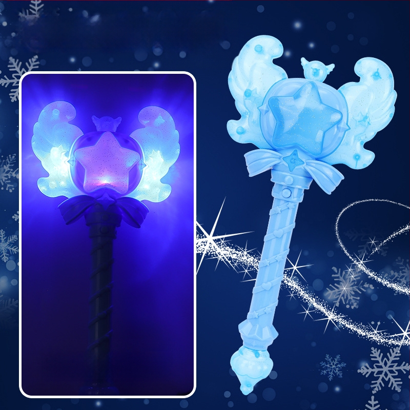 Tarpvalstybinė nauja stebuklinga lazdelė, ledo mažoji princesė, magiškas garsas ir šviesa, indukcinė fėja, šviečianti lazdelė, žaislas vaikams, transformacija