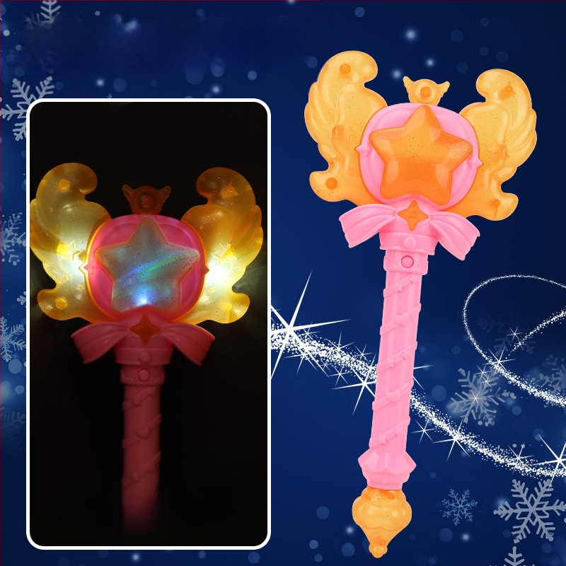 Tarpvalstybinė nauja stebuklinga lazdelė, ledo mažoji princesė, magiškas garsas ir šviesa, indukcinė fėja, šviečianti lazdelė, žaislas vaikams, transformacija