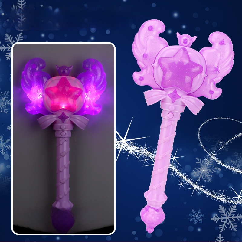 Tarpvalstybinė nauja stebuklinga lazdelė, ledo mažoji princesė, magiškas garsas ir šviesa, indukcinė fėja, šviečianti lazdelė, žaislas vaikams, transformacija