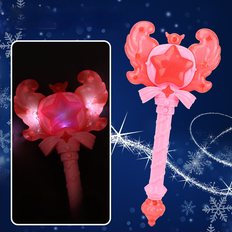 Tarpvalstybinė nauja stebuklinga lazdelė, ledo mažoji princesė, magiškas garsas ir šviesa, indukcinė fėja, šviečianti lazdelė, žaislas vaikams, transformacija