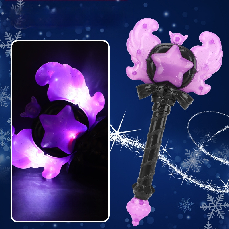Tarpvalstybinė nauja stebuklinga lazdelė, ledo mažoji princesė, magiškas garsas ir šviesa, indukcinė fėja, šviečianti lazdelė, žaislas vaikams, transformacija