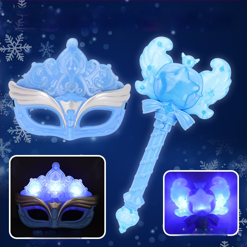 Tarpvalstybinė nauja stebuklinga lazdelė, ledo mažoji princesė, magiškas garsas ir šviesa, indukcinė fėja, šviečianti lazdelė, žaislas vaikams, transformacija