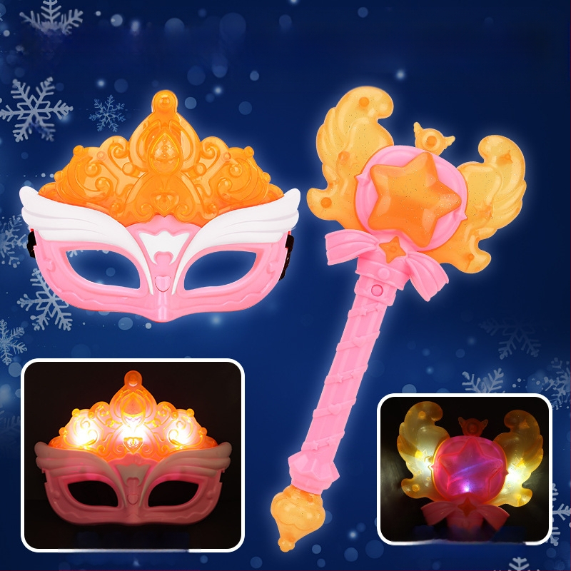 Tarpvalstybinė nauja stebuklinga lazdelė, ledo mažoji princesė, magiškas garsas ir šviesa, indukcinė fėja, šviečianti lazdelė, žaislas vaikams, transformacija