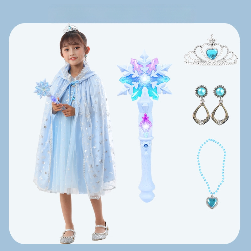 Tarpvalstybinė nauja stebuklinga lazdelė, ledo mažoji princesė, magiškas garsas ir šviesa, indukcinė fėja, šviečianti lazdelė, žaislas vaikams, transformacija