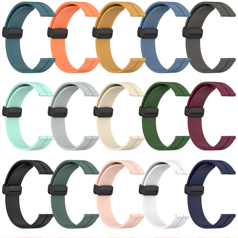 Huawei Samsung Smart Watch 20/22 mm-es univerzális összecsukható mágneses csattal ellátott szilikon szíj