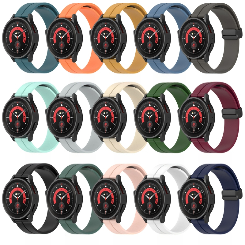 Huawei Samsung Smart Watch 20/22 mm-es univerzális összecsukható mágneses csattal ellátott szilikon szíj